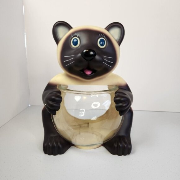 Vintage Other - Aquanimal Vintage Fantasy Cat Fish Bowl Aquarium Siamese Cats Kitsch Unique 90s